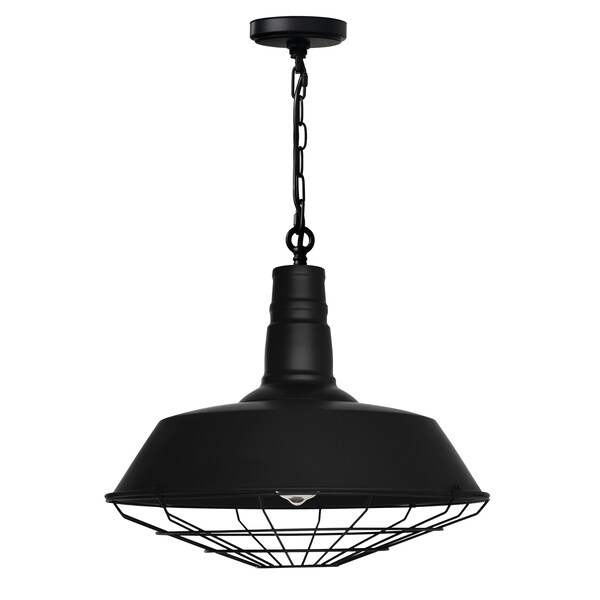 Cwi Lighting Morgan 1 Light Down Pendant With Black Finish 9611P18-1-101 - main